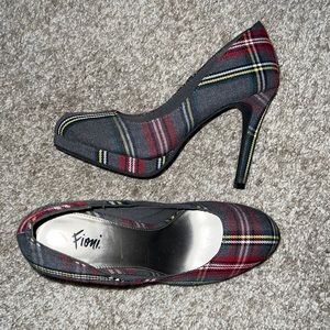 Plaid heels
